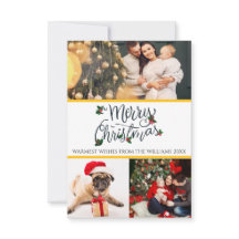 joyeux carte noël avec 3 photos