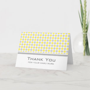 De Remerciements Le gris jaune pointille la carte d'anniversaire