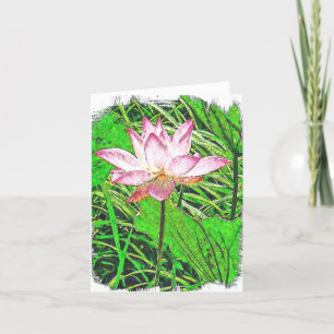 De Remerciements Lotus Carte pour notes
