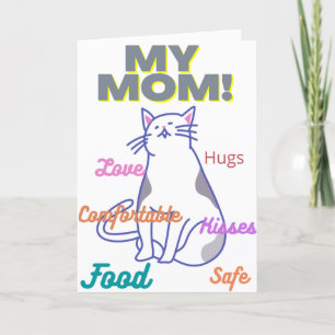 De Remerciements Ma mère une carte mère chat jour carte mère humain