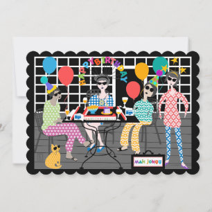 De Remerciements Mah Jongg Chat Carte d'anniversaire