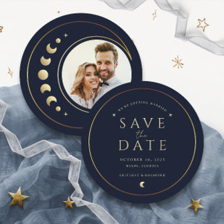 De Remerciements Mariage Céleste Bleu Enregistrer La Carte Date