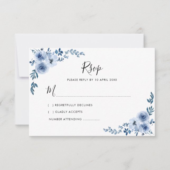 De Remerciements mariage RSVP carte (Devant)
