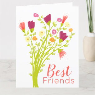 De Remerciements Meilleurs Amis Bonne Carte Flowday Anniversaire
