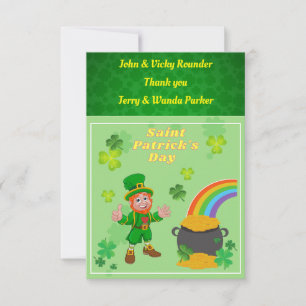 De Remerciements Merci, carte Saint Patrick's Day,