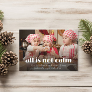 De Remerciements Mignonne Tout N'Est Pas Calme Carte Famille Photo 