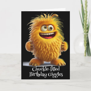 De Remerciements Monster Mayhem...Chuckle Chimp Carte d'anniversair