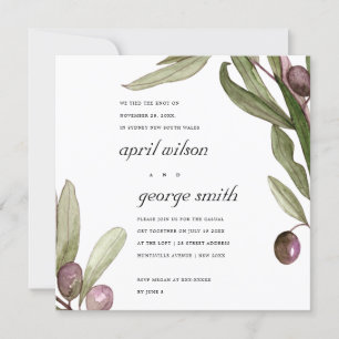 DE REMERCIEMENTS OLIVE WATERCOLOR FOLIAGE NOUS AVONS LIÉ LA CARTE D