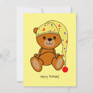De Remerciements Ours en peluche mignon avec carte d'anniversaire c