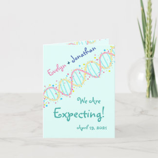 De Remerciements Pastel DNA Nous attendons un bébé Carte photo