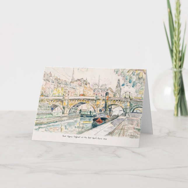 De Remerciements Paul Signac-Tugboat à Paris Carte blanche (Devant)