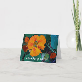 De Remerciements Penser à vous carte Nasturtium