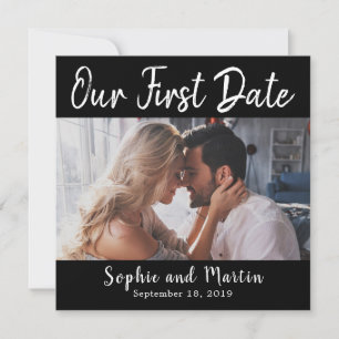De Remerciements Photo Notre Carte Cadeau Première Date Couple Anni
