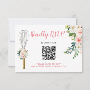 De Remerciements Pink Floral Bientôt être fouetté carte Rsvp