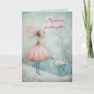 DE REMERCIEMENTS PINK TUTU GRANDDAUGHTER CARTE D'ANNIVERSAIRE