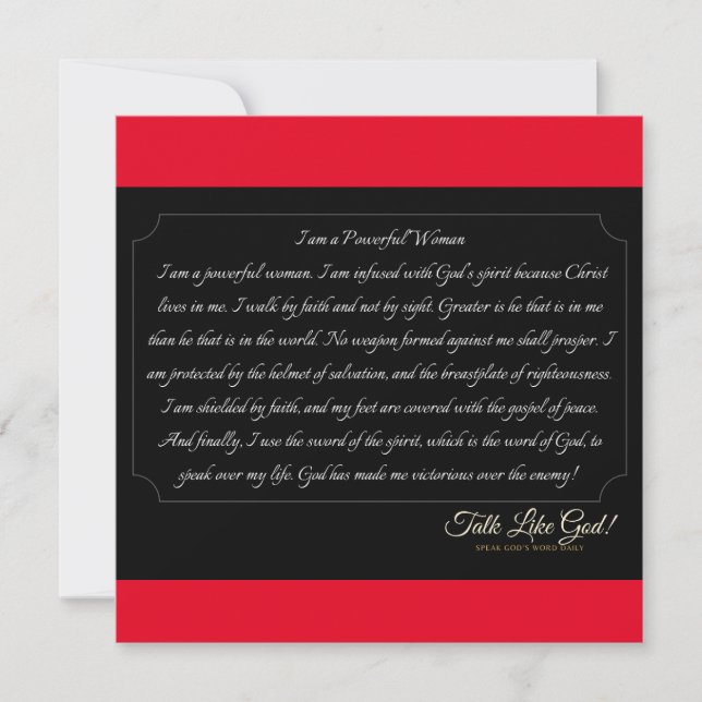 De Remerciements Puissante carte d'encouragement pour les femmes (Devant)