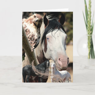De Remerciements Rêves sauvages et plumes "Mustang Meg" CARTE SAUVA