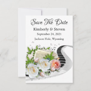 De Remerciements Rose Piano Music Sheet Enregistrer La Carte Date