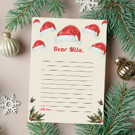 De Remerciements Santa Hat Noël heure Capsule Note Message Carte