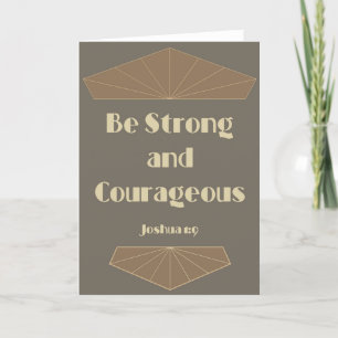 De Remerciements Soyez fort et courageux Carte Joshua 1:9
