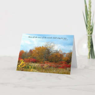 De Remerciements Tous les arbres Chanteront - Carte d'écriture blan