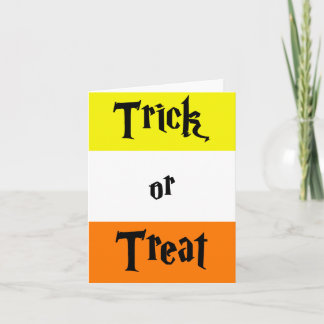 De Remerciements Trac ou traitement, Carte Halloween Petit, 4" x 5,