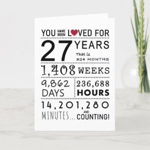 De Remerciements Vous Avez Été Aimé Carte Anniversaire 27ème