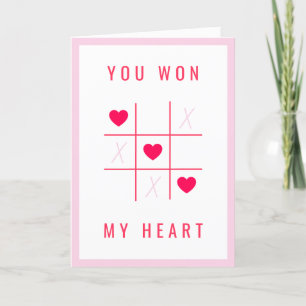De Remerciements Vous avez gagné la carte My Heart Cute Valentine’s