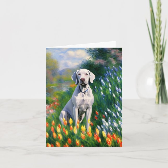 De Remerciements Weimaraner Monet Blank Carte pour notes (Devant)
