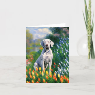 De Remerciements Weimaraner Monet Blank Carte pour notes