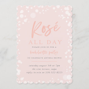 De rosé invitation de partie de bachelorette toute