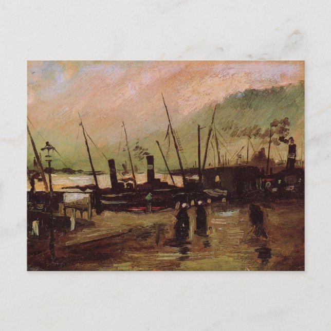 De Ruijterkade in Amsterdam von Vincent van Gogh Postkarte (Vorderseite)