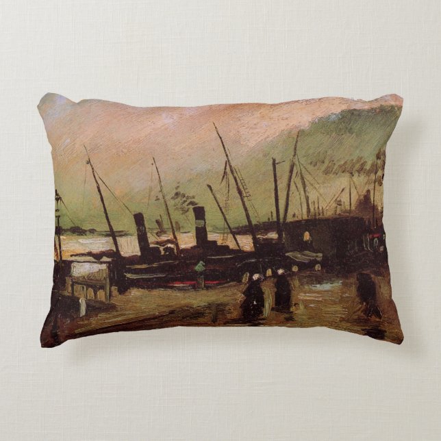 De Ruijterkade in Amsterdam von Vincent van Gogh Zierkissen (Vorderseite)
