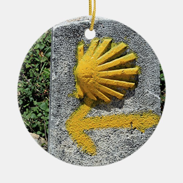 De Santiago de Compostela, Spanien, Muschel EL Keramik Ornament (Vorne)