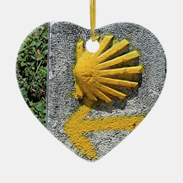 De Santiago de Compostela, Spanien, Muschel EL Keramikornament (Vorne)