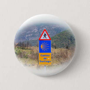 De Santiago de Compostela, Spanien, Zeichen 2 EL Button