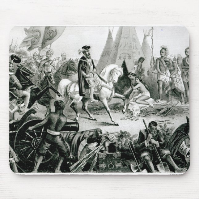 De Soto Discovering das Mississippi Mousepad (Vorne)