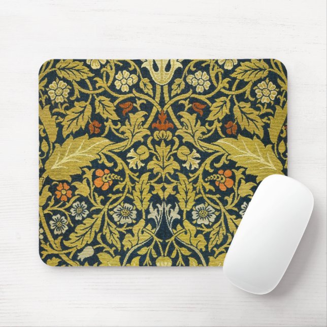 De Souris Morris Acanthus Feuille Twining Stem Flowers Tapis (Avec souris)