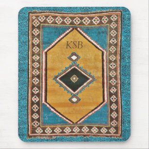 De Souris Trésor Turquoise Antique Perse Oriental Tapis