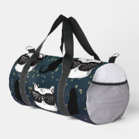 Cool bleu foncé étoilé Chats Imprimer Coupe Sac à 