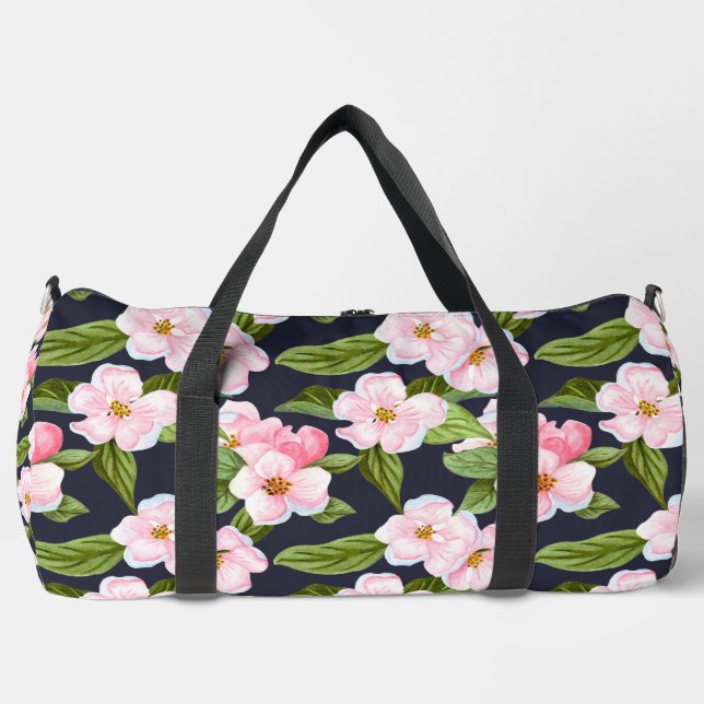 De Sport Gros sac Duffé en fleurs roses (Recto)