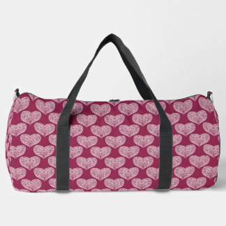De Sport Motif cardiaque en Bourgogne Grand Duffel Sac