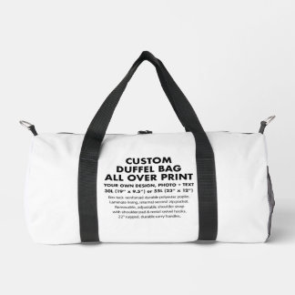 De Sport Sac Duffel 30L personnalisé tout sur impression