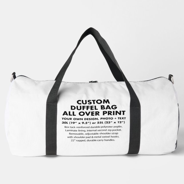 De Sport Sac Duffel personnalisé sur impression 55L (Recto)