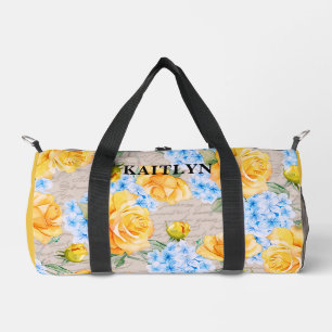 De Sport Sac fourre-tout floral Rose jaune et Hydrangea ble