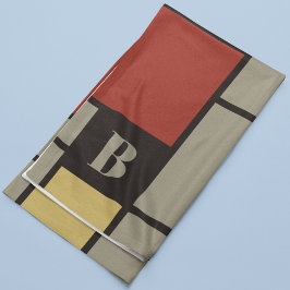De Stijl Inspirierte Monogramm der farbigen Primär Fleecedecke