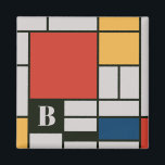 De Stijl Inspirierte Monogramm der farbigen Primär Magnet<br><div class="desc">De Stijl inspirierte Design mit personalisierbarem Textbereich. De Stijl, Niederländisch für "Stil", auch als Neoplastik bezeichnet, ist eine Kunstbewegung, die 1917 in den Niederlanden mit dem Schwerpunkt auf geradlinigen Formen und Primärfarben gegründet wurde. Der Stil hat sich im Laufe der Zeit bewahrt und ist perfekt geeignet, um unseren modernen Lebensstil...</div>