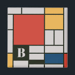 De Stijl Inspirierte Monogramm der farbigen Primär Magnet<br><div class="desc">De Stijl inspirierte Design mit personalisierbarem Textbereich. De Stijl, Niederländisch für "Stil", auch als Neoplastik bezeichnet, ist eine Kunstbewegung, die 1917 in den Niederlanden mit dem Schwerpunkt auf geradlinigen Formen und Primärfarben gegründet wurde. Der Stil hat sich im Laufe der Zeit bewahrt und ist perfekt geeignet, um unseren modernen Lebensstil...</div>