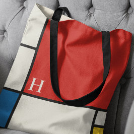 De Stijl Inspirierte Monogramm der farbigen Primär Tasche