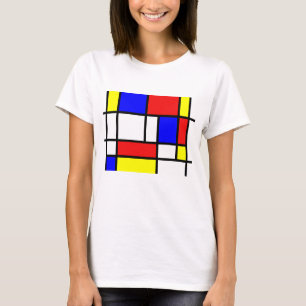 De Stijl - Mondrian-Stil gefärbt und geometrisch T-Shirt